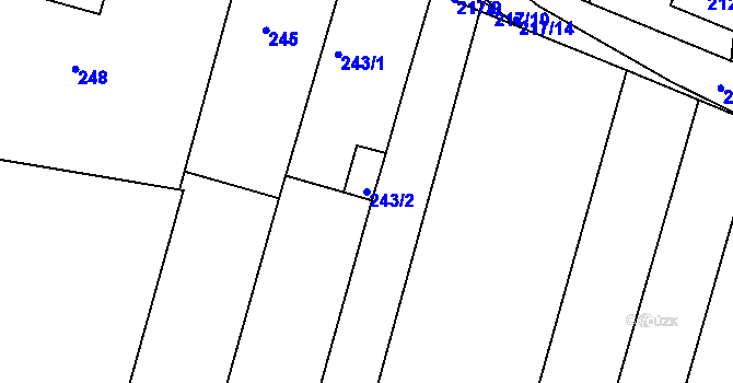 Parcela st. 243/2 v KÚ Křtomil, Katastrální mapa