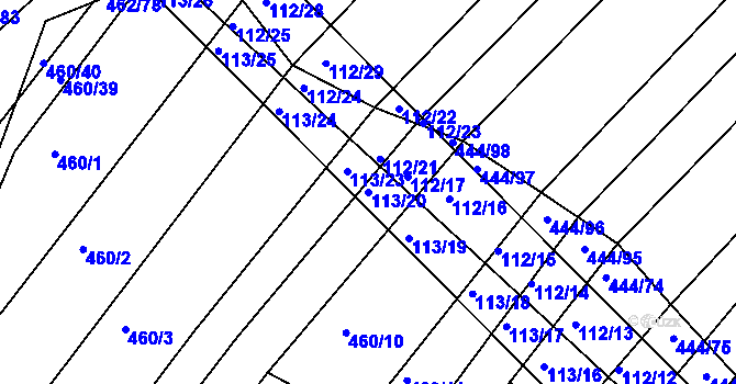 Parcela st. 113/20 v KÚ Lipová u Přerova, Katastrální mapa