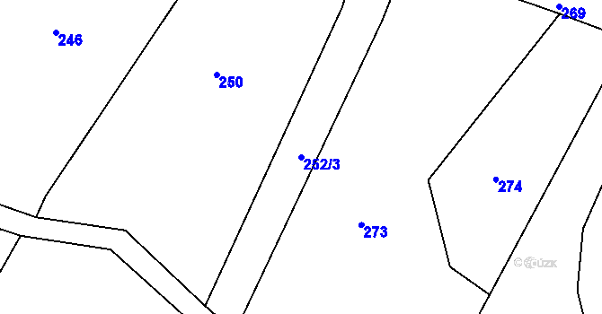 Parcela st. 252/3 v KÚ Lipová u Přerova, Katastrální mapa
