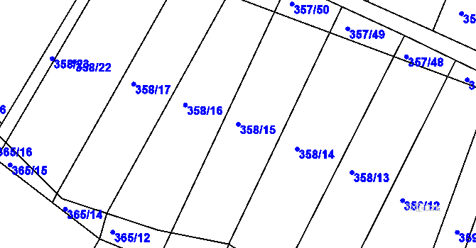 Parcela st. 358/15 v KÚ Lipová u Přerova, Katastrální mapa