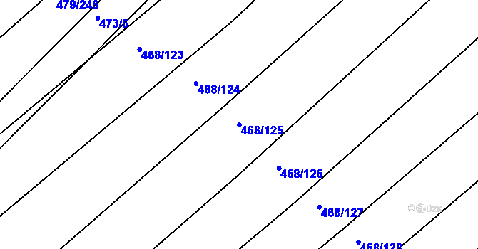 Parcela st. 468/125 v KÚ Lipová u Přerova, Katastrální mapa