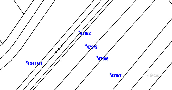 Parcela st. 479/5 v KÚ Lipová u Přerova, Katastrální mapa