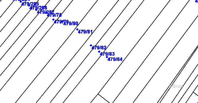 Parcela st. 479/83 v KÚ Lipová u Přerova, Katastrální mapa