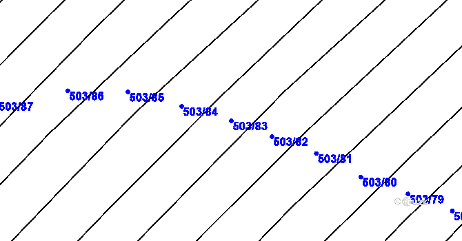 Parcela st. 503/83 v KÚ Lipová u Přerova, Katastrální mapa