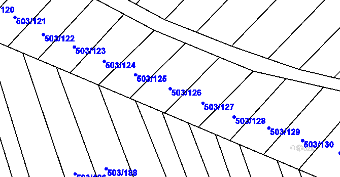 Parcela st. 503/126 v KÚ Lipová u Přerova, Katastrální mapa