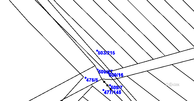 Parcela st. 503/215 v KÚ Lipová u Přerova, Katastrální mapa