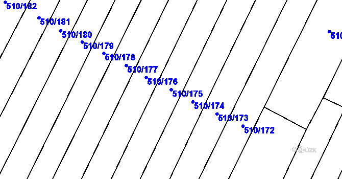Parcela st. 510/175 v KÚ Lipová u Přerova, Katastrální mapa