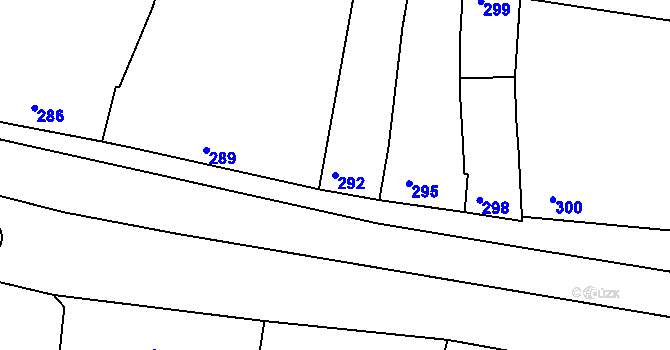 Parcela st. 292 v KÚ Lipová u Přerova, Katastrální mapa