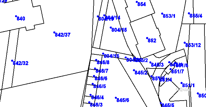 Parcela st. 804/16 v KÚ Dolní Lipová, Katastrální mapa
