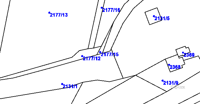 Parcela st. 2177/15 v KÚ Dolní Lipová, Katastrální mapa