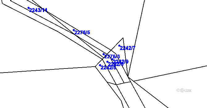 Parcela st. 2276/3 v KÚ Dolní Lipová, Katastrální mapa