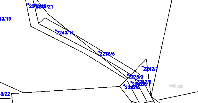 Parcela st. 2276/5 v KÚ Dolní Lipová, Katastrální mapa