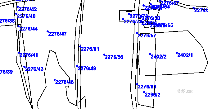 Parcela st. 2276/56 v KÚ Dolní Lipová, Katastrální mapa