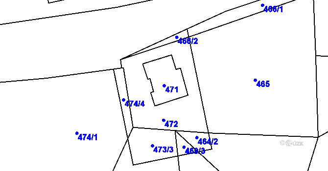 Parcela st. 471 v KÚ Dolní Lipová, Katastrální mapa