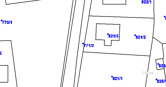 Parcela st. 771/2 v KÚ Dolní Lipová, Katastrální mapa