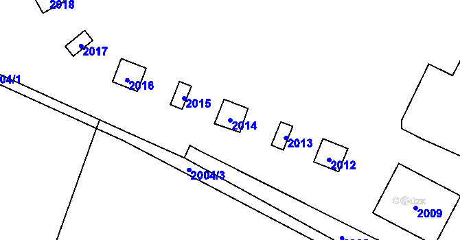 Parcela st. 2014 v KÚ Dolní Lipová, Katastrální mapa