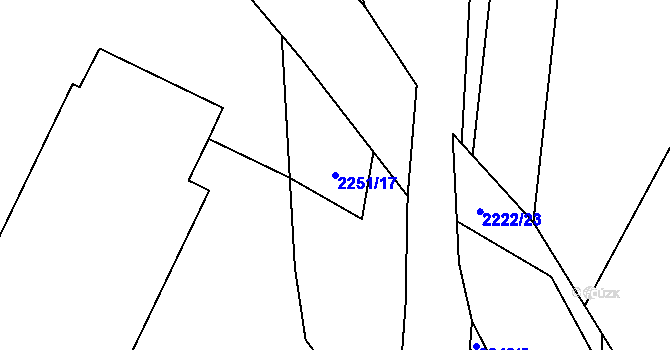 Parcela st. 2251/17 v KÚ Dolní Lipová, Katastrální mapa