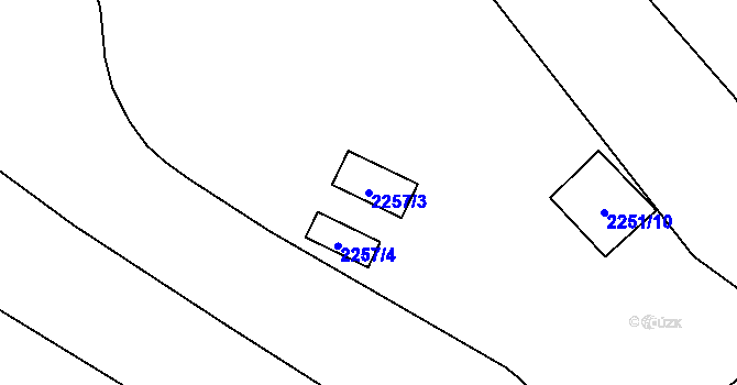 Parcela st. 2257/3 v KÚ Dolní Lipová, Katastrální mapa