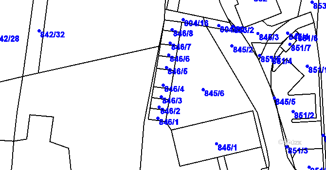 Parcela st. 846/4 v KÚ Dolní Lipová, Katastrální mapa
