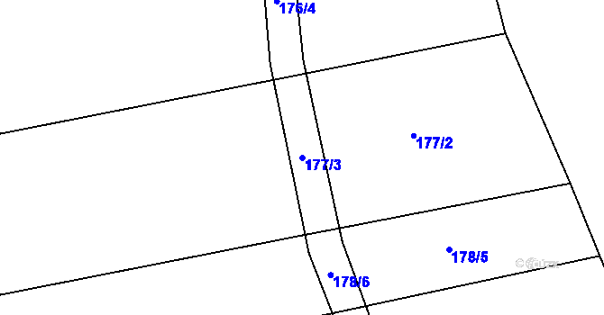 Parcela st. 177/3 v KÚ Lipovec, Katastrální mapa