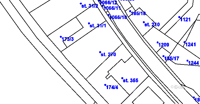 Parcela st. 270 v KÚ Lipovec u Blanska, Katastrální mapa
