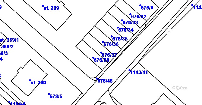Parcela st. 676/37 v KÚ Lipovec u Blanska, Katastrální mapa