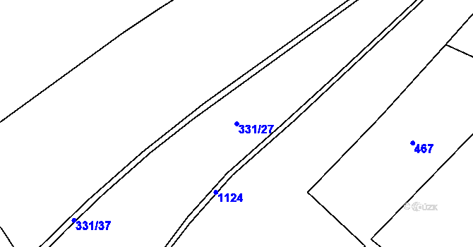 Parcela st. 331/27 v KÚ Lipovec u Blanska, Katastrální mapa