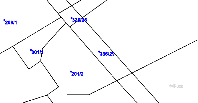Parcela st. 336/29 v KÚ Lipovec u Blanska, Katastrální mapa