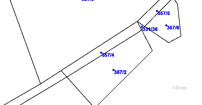 Parcela st. 357/4 v KÚ Lipovec u Blanska, Katastrální mapa