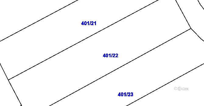 Parcela st. 401/22 v KÚ Lipovec u Blanska, Katastrální mapa