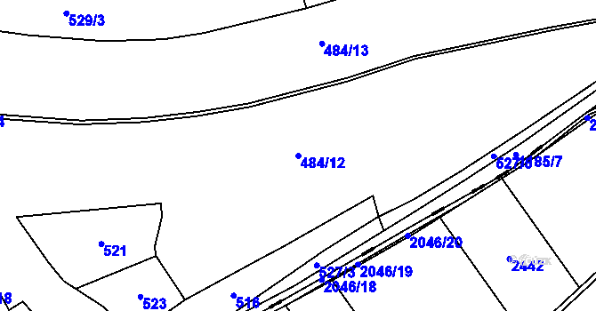 Parcela st. 484/12 v KÚ Lipovec u Blanska, Katastrální mapa