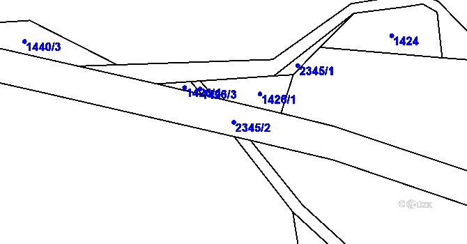 Parcela st. 2345/2 v KÚ Lipovka, Katastrální mapa