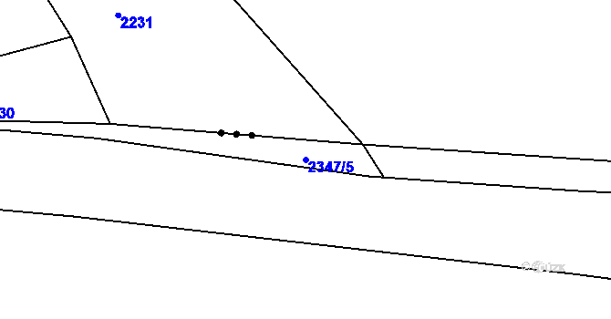 Parcela st. 2347/5 v KÚ Lipovka, Katastrální mapa