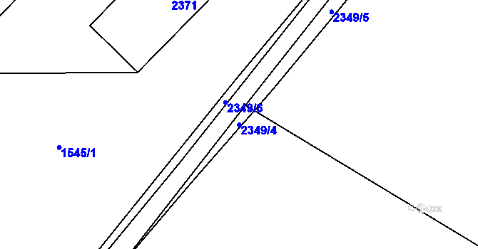 Parcela st. 2349/4 v KÚ Lipovka, Katastrální mapa