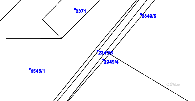 Parcela st. 2349/6 v KÚ Lipovka, Katastrální mapa