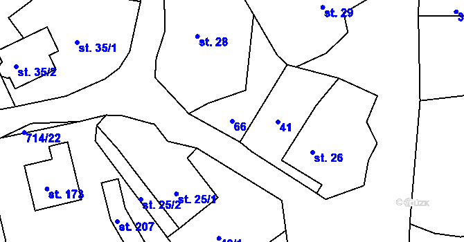 Parcela st. 66 v KÚ Lipovka u Rychnova nad Kněžnou, Katastrální mapa