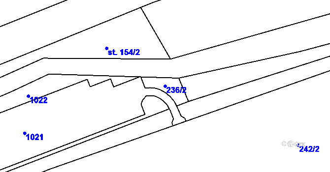 Parcela st. 236/2 v KÚ Lipovka u Rychnova nad Kněžnou, Katastrální mapa