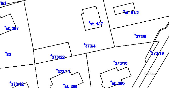 Parcela st. 373/4 v KÚ Lipovka u Rychnova nad Kněžnou, Katastrální mapa