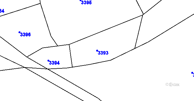 Parcela st. 3393 v KÚ Lipovka u Rychnova nad Kněžnou, Katastrální mapa