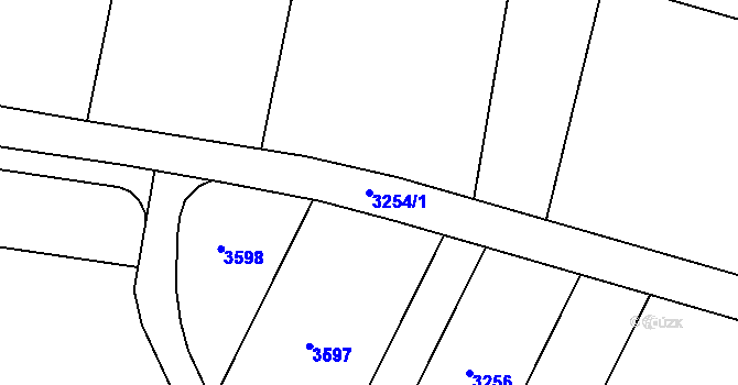 Parcela st. 3254/1 v KÚ Lipovka u Rychnova nad Kněžnou, Katastrální mapa