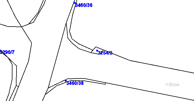 Parcela st. 3254/2 v KÚ Lipovka u Rychnova nad Kněžnou, Katastrální mapa