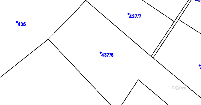 Parcela st. 437/6 v KÚ Lipovka u Rychnova nad Kněžnou, Katastrální mapa