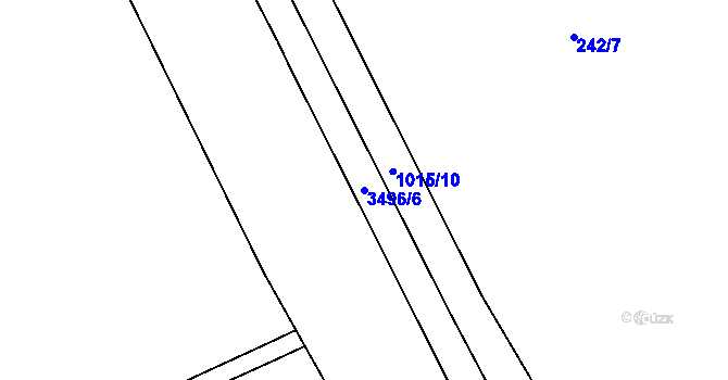 Parcela st. 3496/6 v KÚ Lipovka u Rychnova nad Kněžnou, Katastrální mapa