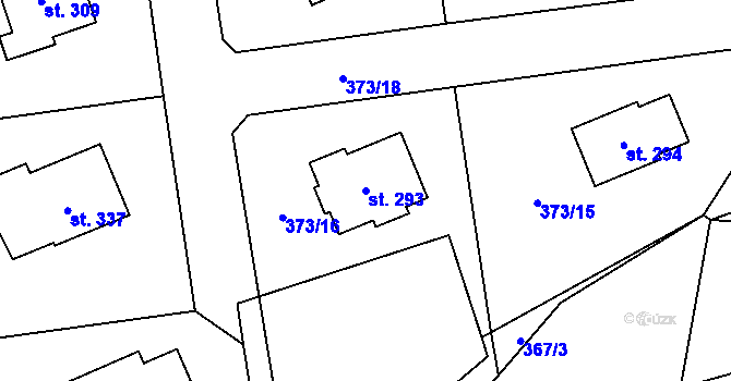 Parcela st. 293 v KÚ Lipovka u Rychnova nad Kněžnou, Katastrální mapa