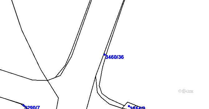 Parcela st. 3460/36 v KÚ Lipovka u Rychnova nad Kněžnou, Katastrální mapa