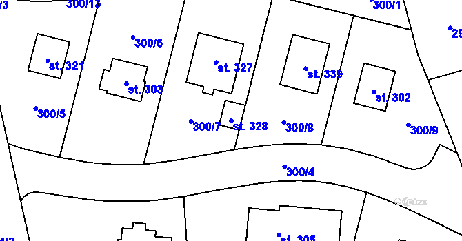 Parcela st. 328 v KÚ Lipovka u Rychnova nad Kněžnou, Katastrální mapa
