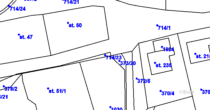 Parcela st. 714/23 v KÚ Lipovka u Rychnova nad Kněžnou, Katastrální mapa