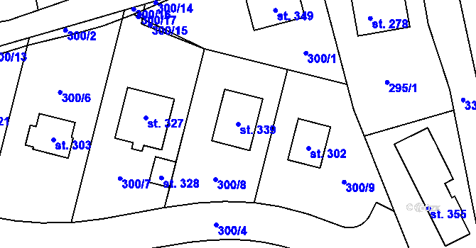 Parcela st. 339 v KÚ Lipovka u Rychnova nad Kněžnou, Katastrální mapa