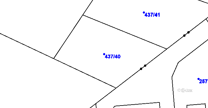 Parcela st. 437/40 v KÚ Lipovka u Rychnova nad Kněžnou, Katastrální mapa