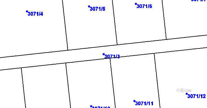 Parcela st. 3071/3 v KÚ Litohrady, Katastrální mapa